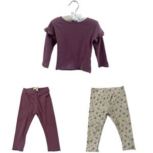Chelsea & Violet Purple and Cream Kids Matching Set